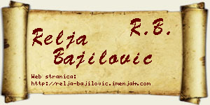 Relja Bajilović vizit kartica